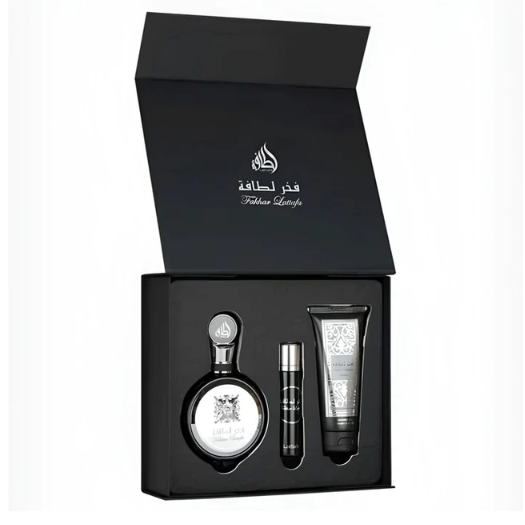 Set Cadou Lattafa Fakhar Men 100 ml EDP + 12ml EDP + 100ml Shower Gel