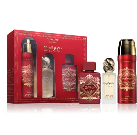 SET LATTAFA BADEE AL OUD SUBLIME 3 PCS