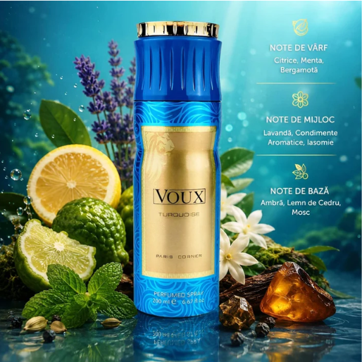 Deodorant Spray Paris Corner Voux Turquoise 200 ml