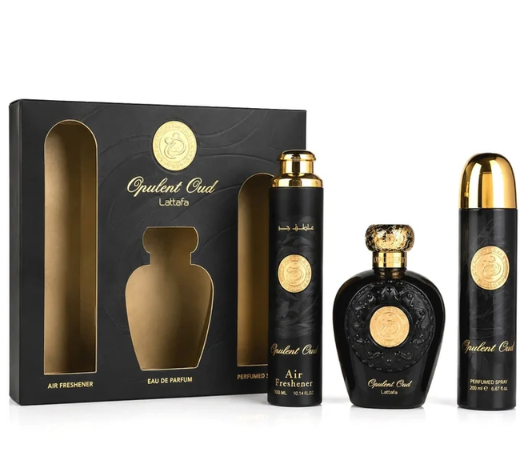 Set Cadou Lattafa Opulent Oud 3 piese DEO + A/F