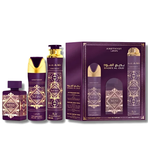 Set Cadou Lattafa Badee al Oud Amethyst 3 pcs
