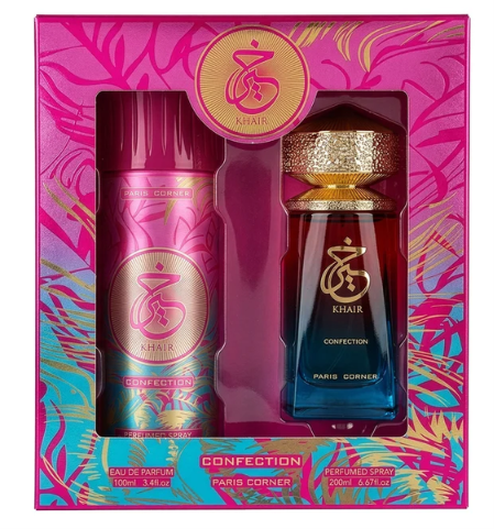 Set Paris Corner Khair Confection Eau de Parfum 100 ml + Deodorant Spray 200 ml